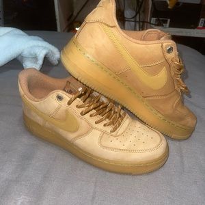 Nike Air Force 1s  Tan/Tan